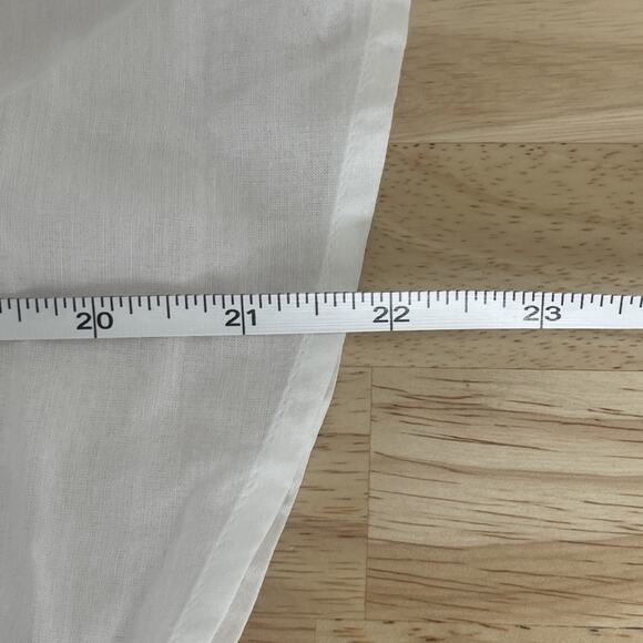 NWT‎ Madewell Shirred Crewneck Button Up Top Blouse White Size Small NU464 - Picture 6 of 10